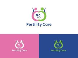 fertilitet hälsa vård logotyp vektor