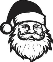 cool Weihnachten ic cool schwarz Santa vereist aus Santa Stil schwarz cool vektor