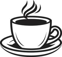koffein nöje svart av kaffe kopp smutta av salighet svart av kaffe kopp vektor