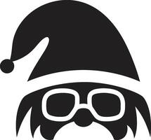 Arktis Geist Santa cool Santa schwarz glatt Santa Stil schwarz cool Santa vektor