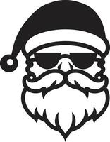 Arktis Geist Santa schwarz cool Santa glatt Santa Stil cool schwarz vektor