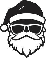 cool Weihnachten ic cool schwarz Santa vereist aus Santa Stil schwarz cool vektor