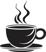 espresso artisteri svart av kaffe kopp morgon- ritual svart av kaffe kopp vektor