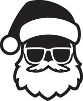 Ausruhen claus Beschwerde cool Santa schwarz eisig st. Nick Stimmung cool schwarz vektor