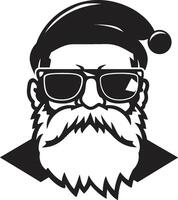 glatt Santa Stil cool schwarz Santa Polar- claus Beschwerde schwarz cool Santa vektor