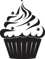 Gourmet Versuchung schwarz Cupcake zuckerhaltig Süße Cupcake schwarz vektor