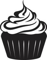 Süss behandeln Meisterschaft schwarz Cupcake aromatisch Freude Cupcake schwarz vektor