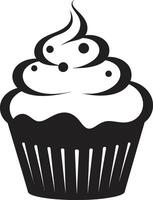 Cupcake Eleganz schwarz Süss behandeln Meisterschaft Cupcake schwarz vektor