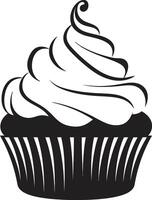 Bäckerei Glückseligkeit Cupcake schwarz Gourmet Versuchung schwarz Cupcake vektor