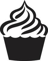 Gourmet Versuchung schwarz Cupcake zuckerhaltig Süße schwarz Cupcake vektor