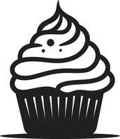 nachsichtig Charme schwarz Cupcake Zucker beschichtet Eleganz schwarz Cupcake vektor