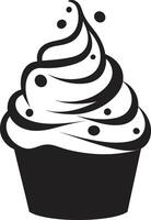 Süss behandeln Meisterschaft schwarz Cupcake aromatisch Freuden schwarz Cupcake vektor