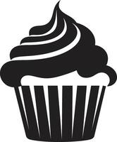 Süss Genuss schwarz Cupcake dekadent Freude schwarz Cupcake vektor