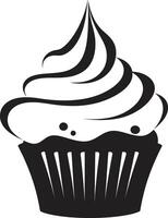 aromatisch Freuden schwarz Cupcake nachsichtig Charme schwarz Cupcake vektor