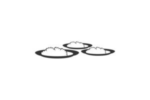 Essen auf dem Teller Symbol Zeichen Illustration auf weißem Hintergrund vektor