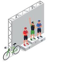 cykling vinnarna pallen sammansättning vektor
