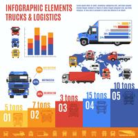 truck infographic set vektor