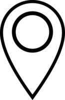 Punkt Ort Position Stift Karten Kontakt Adresse Geographisches Positionierungs System Symbol Logo isoliert auf Weiß Hintergrund. Illustration vektor
