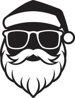 cool Weihnachten cool schwarz Santa vereist aus Santa Beschwerde schwarz cool vektor