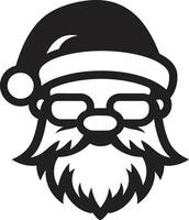 cool Weihnachten cool schwarz Santa vereist aus Santa Beschwerde schwarz cool vektor