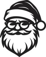 cool Weihnachten stilvoll Santa vereist aus claus cool schwarz vektor