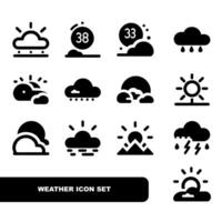 väder ikonuppsättning vektor