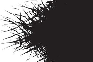 schwarz Grunge grobkörnig zerkratzt Textur auf rein Weiß Segeltuch Hintergrund Textur vektor