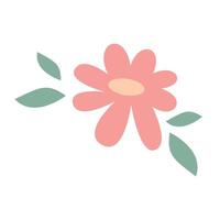 eben Design Frühling Blume Illustration auf Weiß Hintergrund vektor