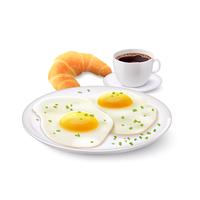 Frühstück realistische Set vektor