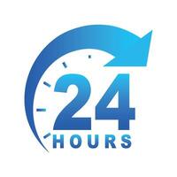 24 timmar beställa avrättning eller leverans service ikoner. illustration vektor