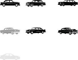 taxi cab samling mångsidig silhuetter för urban illustrationer vektor