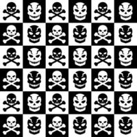 Schädel und Kreuzknochen. Schädel mit gekreuzte Knochen Symbole Sammlung isoliert auf Weiß Hintergrund. Tod Logo, Symbol, unterzeichnen. Pirat Symbol. Grafik. eps 10 vektor