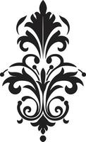 Filigran Opulenz Jahrgang viktorianisch Pracht schwarz Filigran Emblem vektor