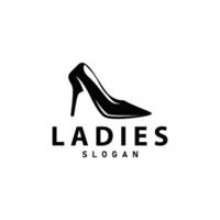 kvinnor skor logotyp illustration design företag stil mode trend damer hög hälar vektor