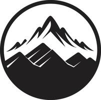 mit Haube Zenit Berg Symbol ikonisch Aufstieg Gipfel Emblem Design vektor