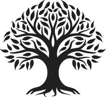 evig tillväxt träd ikon skog harmoni träd ikon symbol vektor