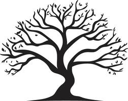 botanisch Gelassenheit Baum Symbol Design Naturen Wächter ikonisch Baum Illustration vektor