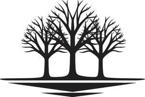 hållbar mark logotyp ikon timmer symbol ikon träd vektor