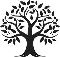 baumartig Majestät Baum Symbol Emblem botanisch Gelassenheit Baum Symbol Design vektor