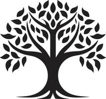 sylvan prakt träd ikoniska bild evig tillväxt träd ikon vektor