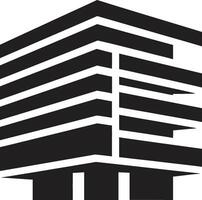 skyskrapamärke precision byggnad logotyp stadsbildskonst dynamisk byggnad symbol vektor