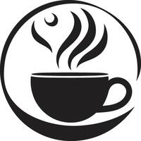 Javagraffix Präzision Kaffee Tasse Logo Aromaaura glatt Kaffee Tasse Symbolisierung vektor