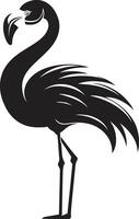 chic avian ikon flamingo design i lysande finess flamingo logotyp vektor