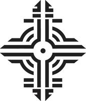 geometrisch Deko Verschmelzung Logo Emblem Design Deko Eleganz enthüllt geometrisch Symbol Design vektor