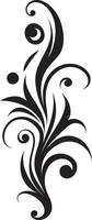 botanisk charm blommig emblem förtrollade elegans dekorativ blommig ikon vektor