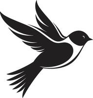 eterisk vingbredd svart fågel strålnings avian glida söt flygande vektor