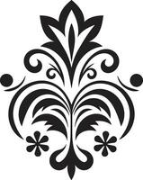 stilvoll Eleganz Ornament schick gedeiht schwarz Emblem vektor