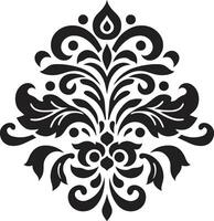 anmutig Verzierungen Ornament detailliert gedeihen schwarz Ornament Emblem vektor