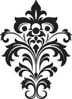 invecklad stil svart prydnad minimalistisk elegans dekorativ vektor