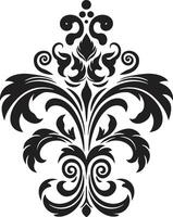 minimalistisch Eleganz schwarz raffiniert Zier berühren dekorativ vektor